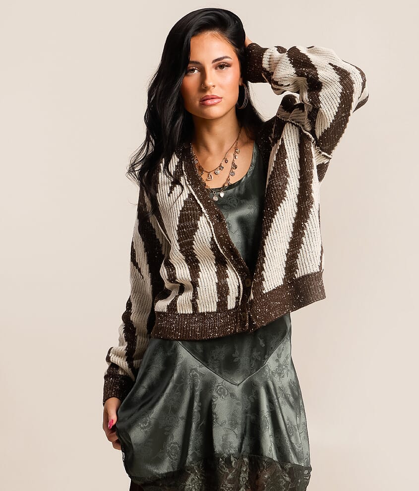 Zebra Cardigan Sweater