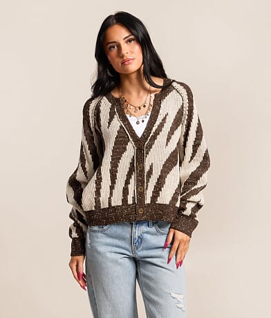 Zebra Cardigan Sweater thumbnail 2