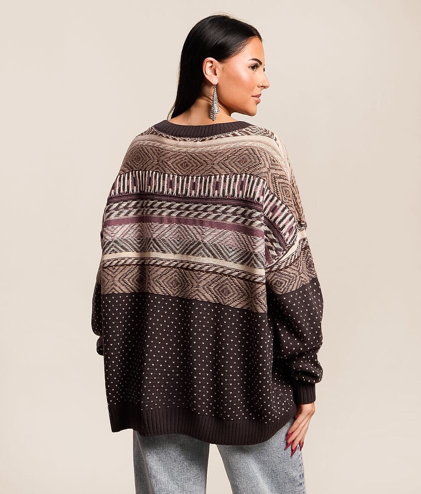 Mixed Print Sweater - thumbnail 3
