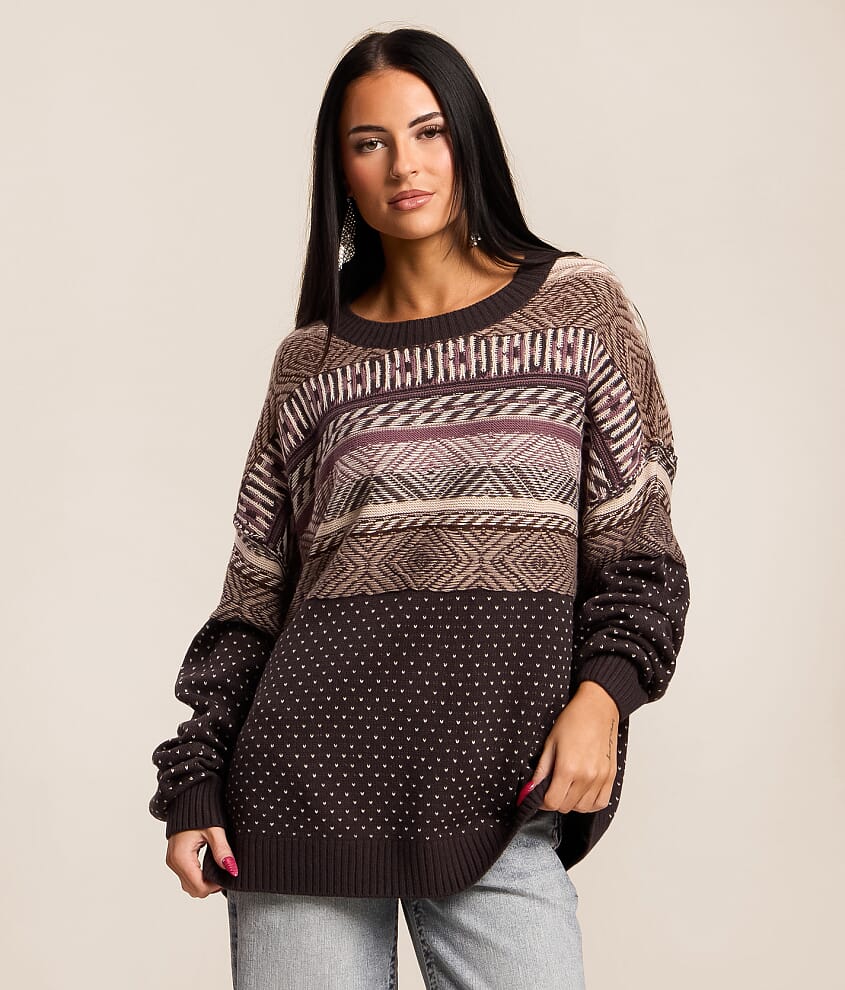 Mixed Print Sweater