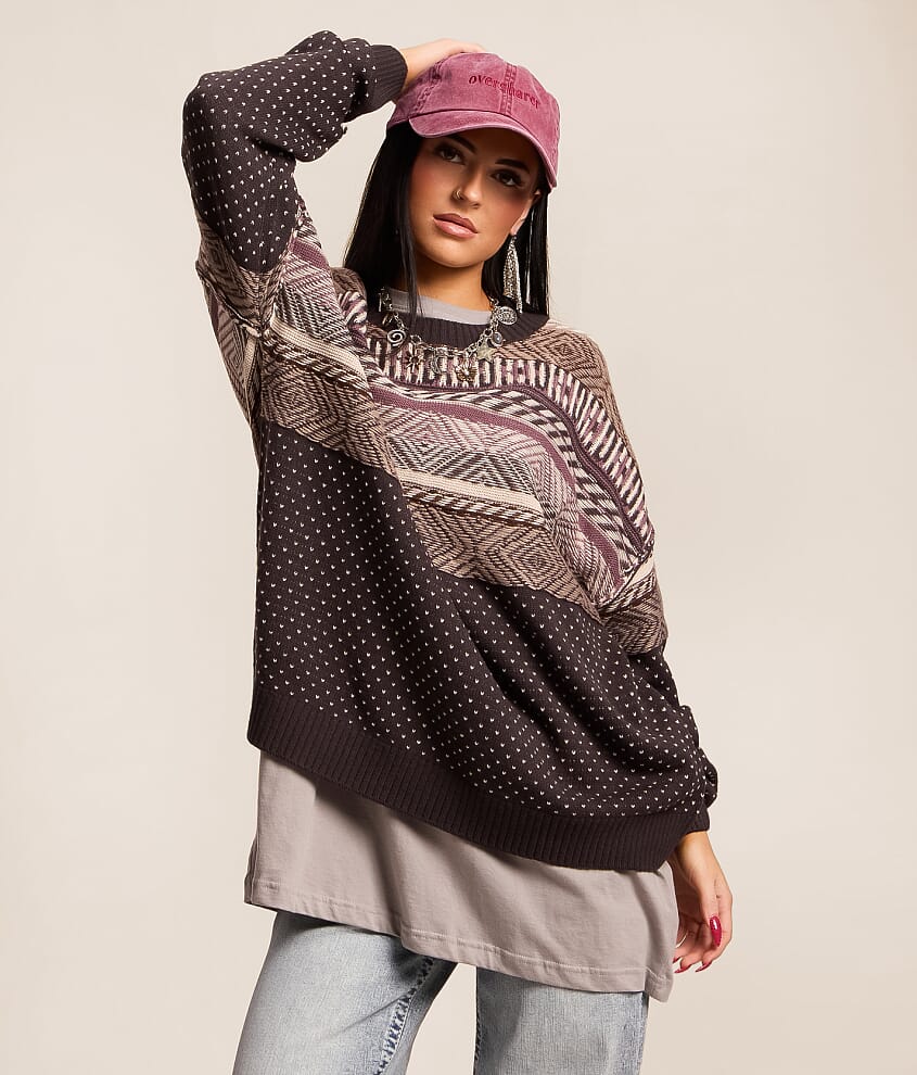 Mixed Print Sweater - thumbnail 2