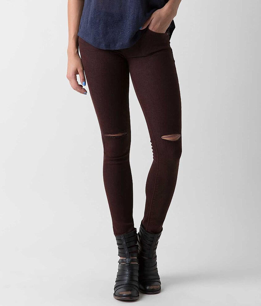 JUST BLACK Skinny Stretch Jean - Women's Jeans in Burgundy