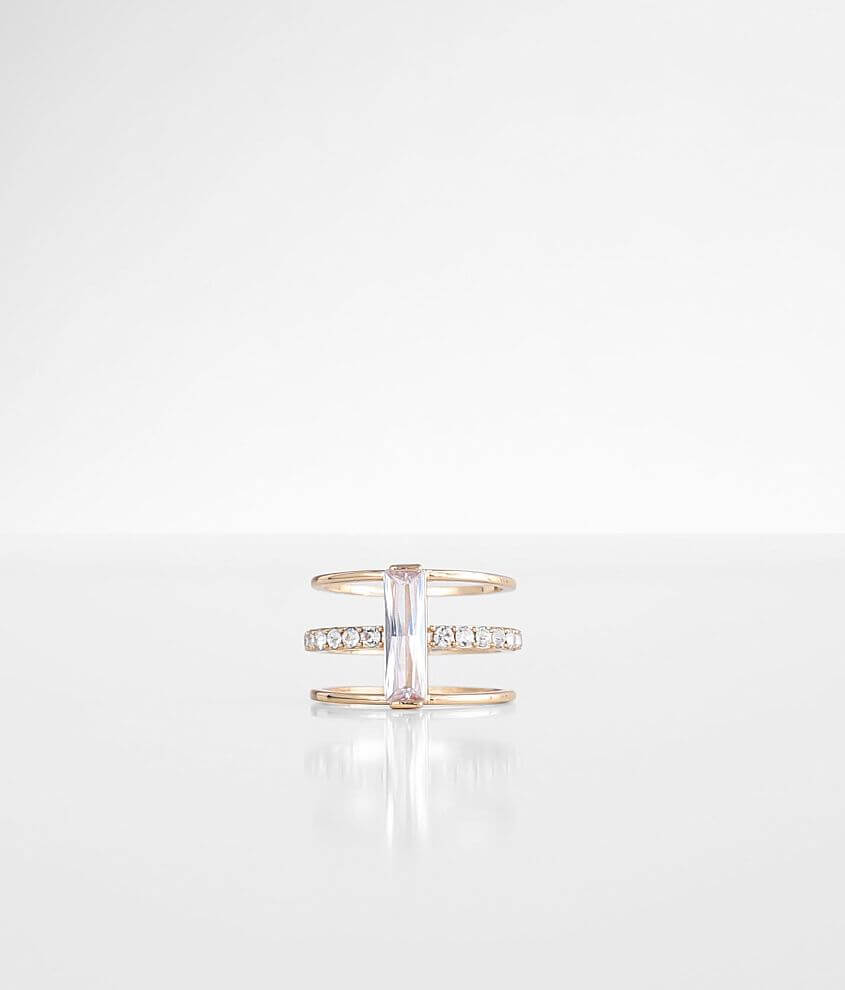BKE Stacked Glitz Ring front view