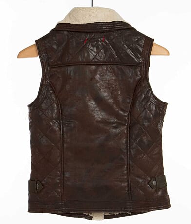 Chor Faux Leather Vest misc detail 1 view