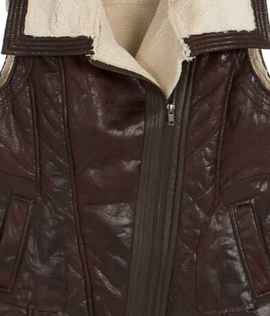 Chor Faux Leather Vest misc detail 2 view