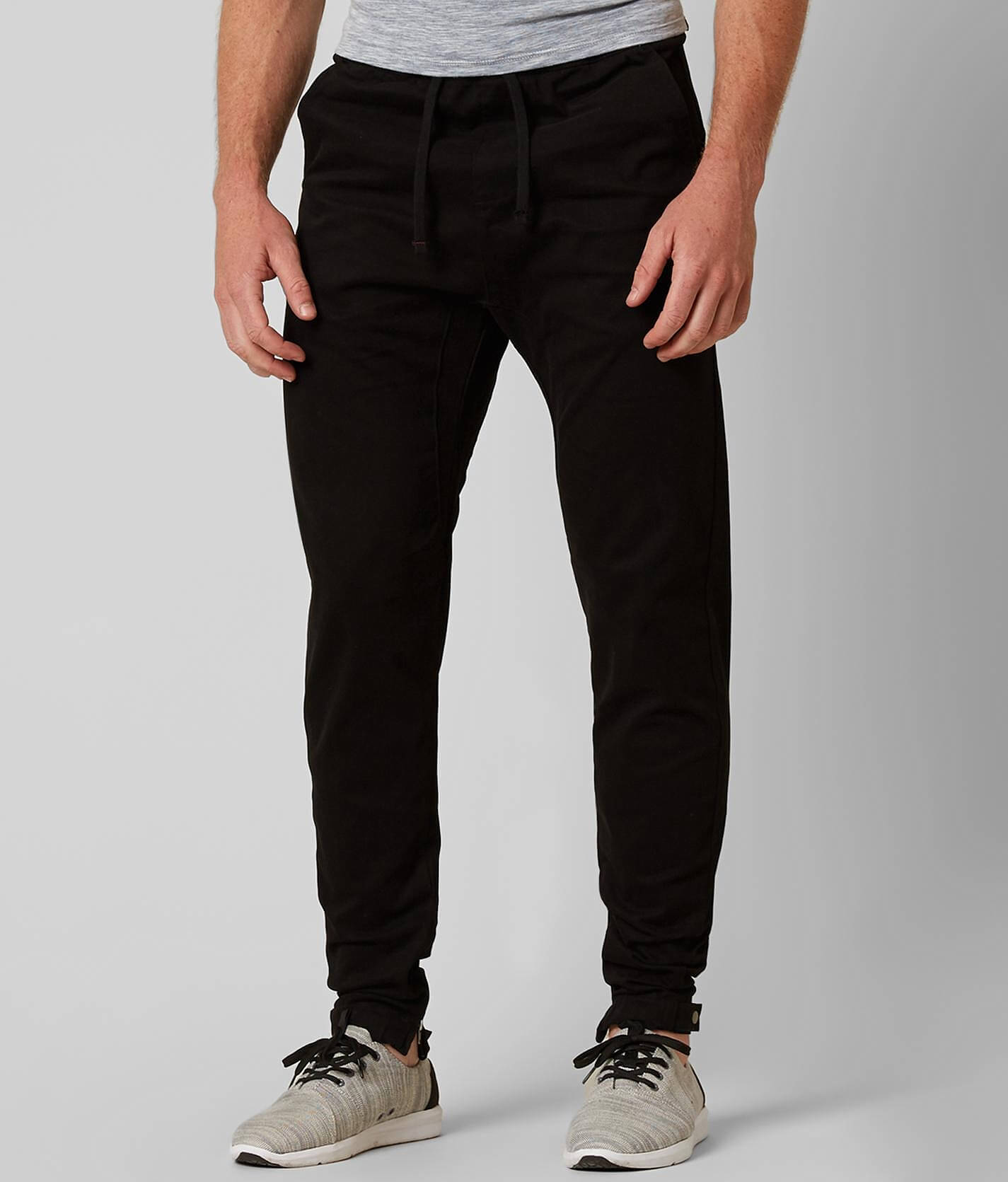 black twill joggers mens
