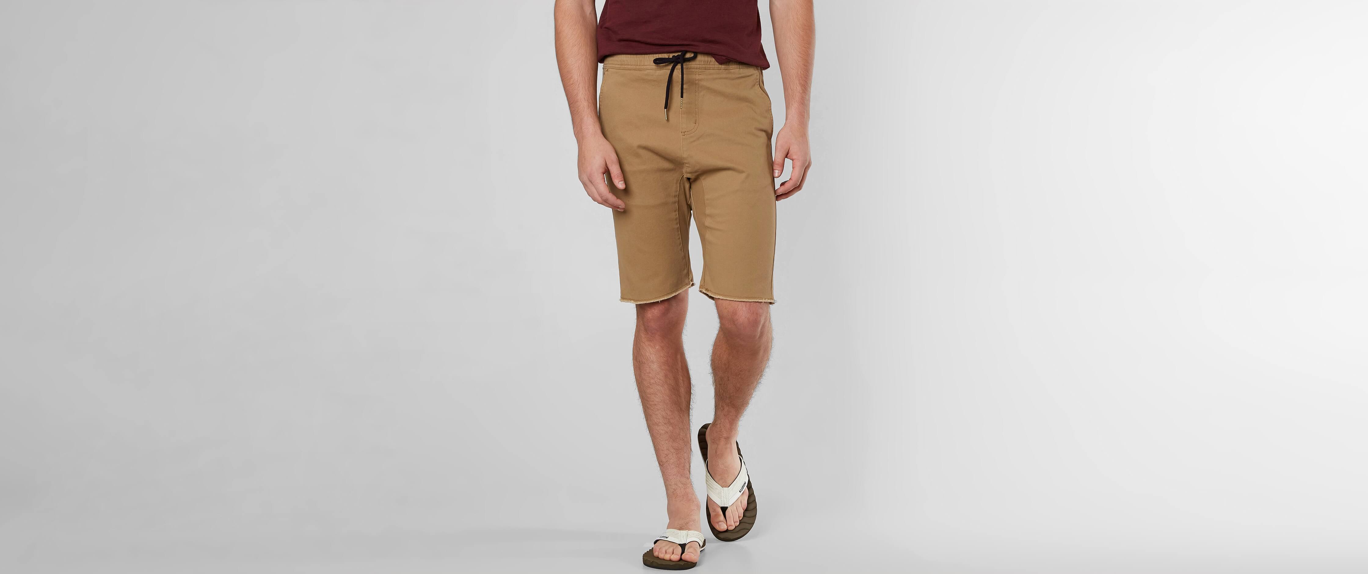 tan jogger shorts