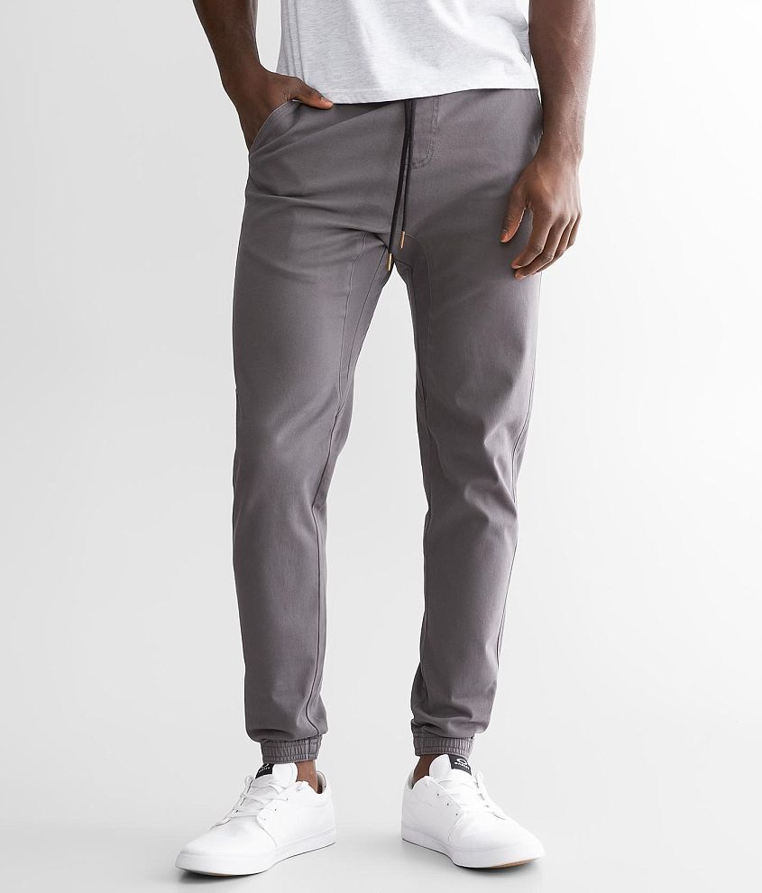 Departwest Twill Jogger Stretch Pant - Men's Pants in Light Grey