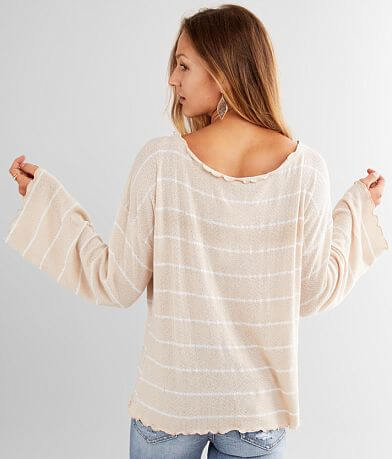 Daytrip Open Weave Wide Neck Top back view