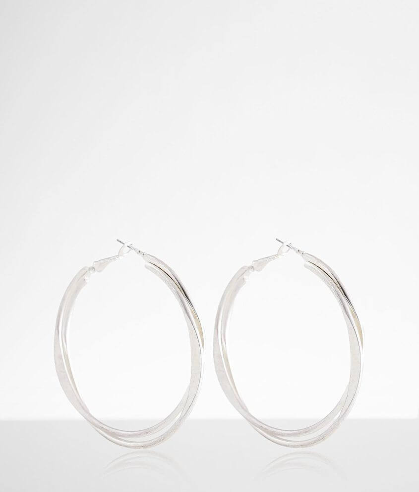 BKE Twisted Hoop Earring front view