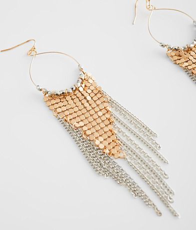 boutique by BKE Metal Mesh Fringe Earring misc detail 1 view