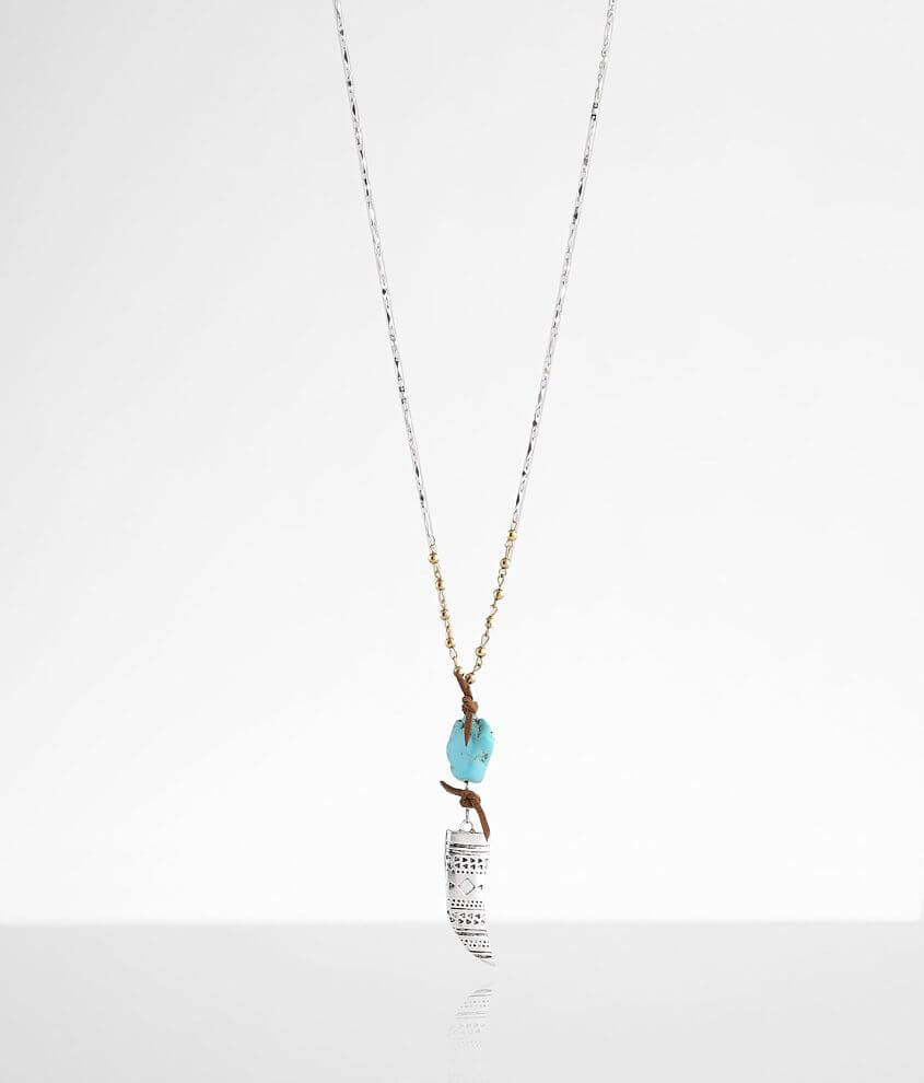 BKE Turquoise Stone Necklace front view