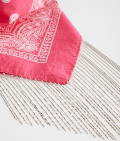BKE Chain Fringe Bandana Scarf misc detail 1 view