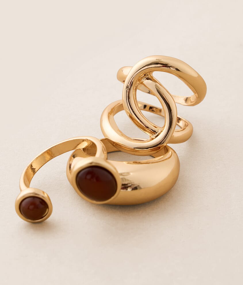 3 Pack Statement Ring Set