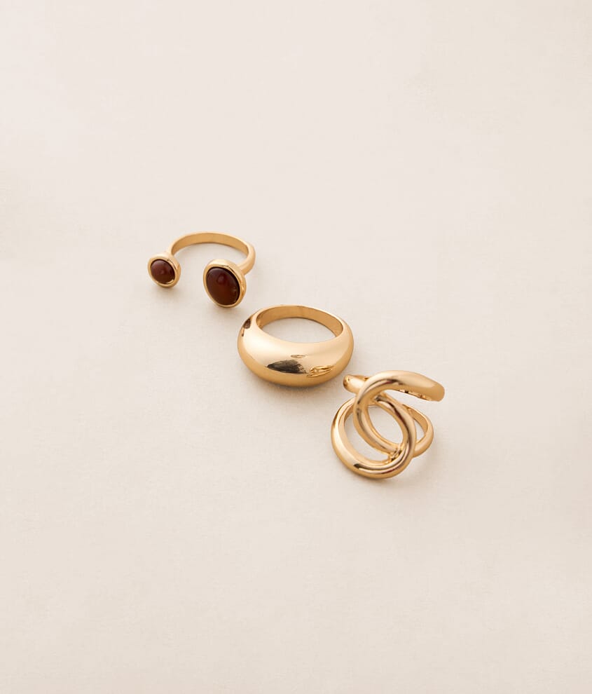 3 Pack Statement Ring Set
