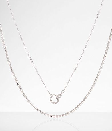 boutique by BKE 2 Pack Glitz Necklace Set front view