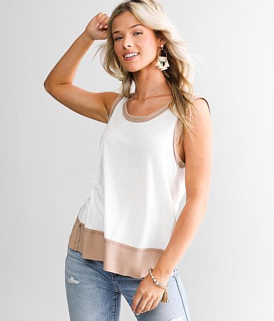 BKE Open Back Tank Top full right side view