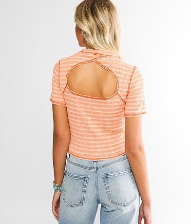 Gilded Intent Textured Neon Top BACK