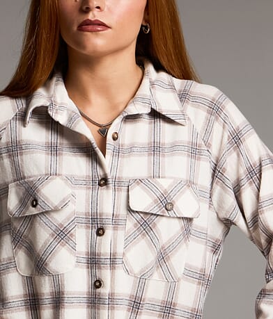 Brushed Plaid Knit Shirt thumbnail 4