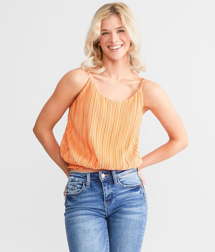 Willow &#38; Root Pleated Bubble Tank Top front view