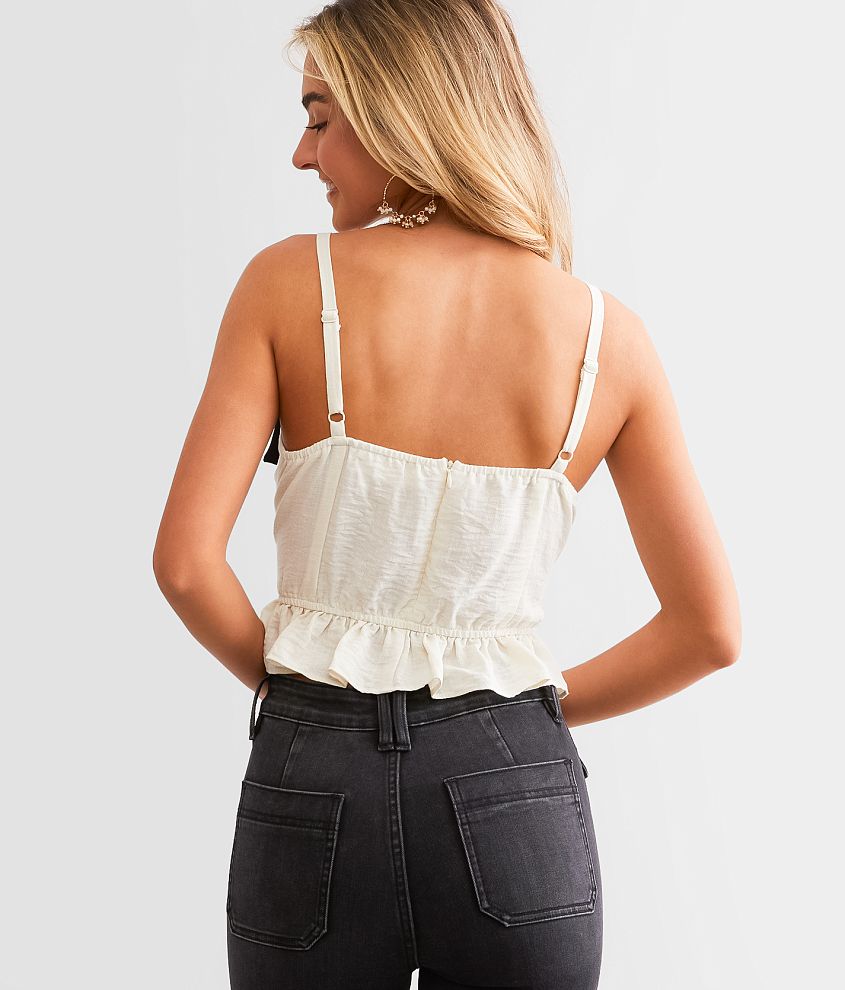 Corset Peplum Tank Top