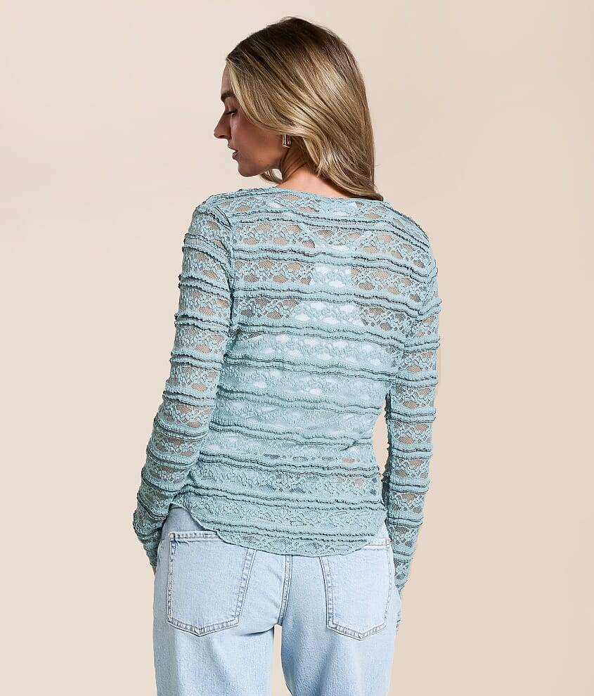 Sheer Lace Fitted Top