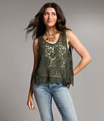 BKE Crochet Sweater Tank Top - Women's Tank Tops in Thyme | Buckle