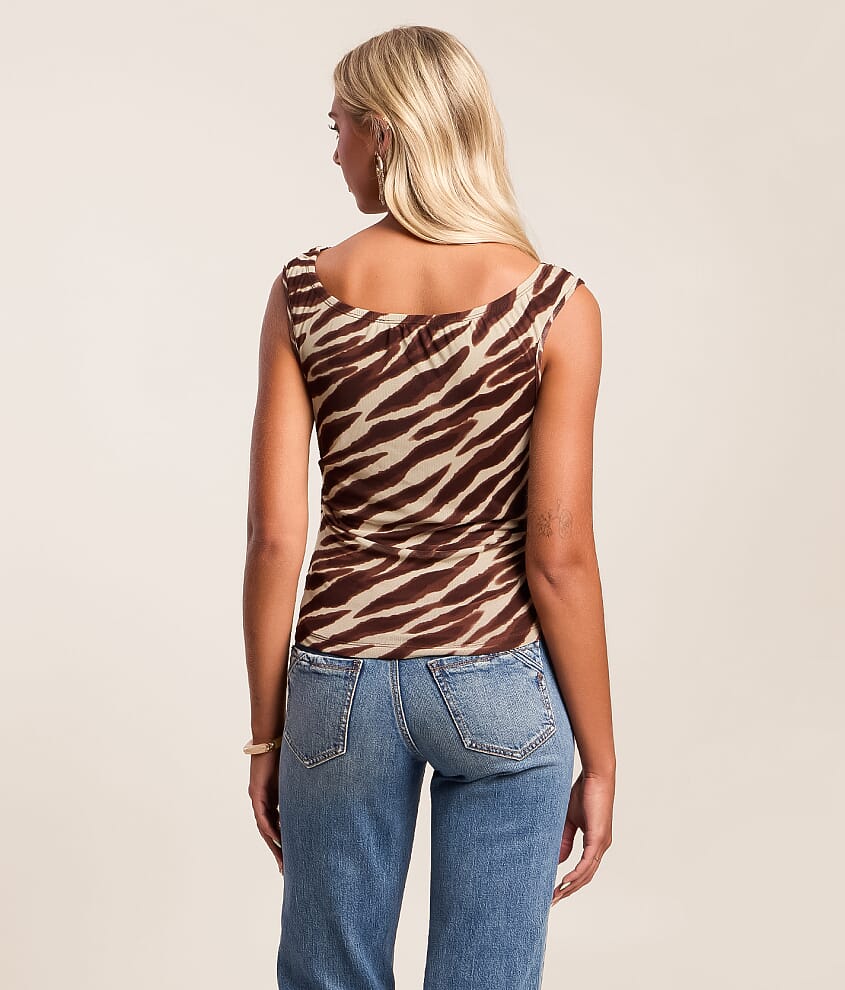 Off The Shoulder Mesh Top - thumbnail 3
