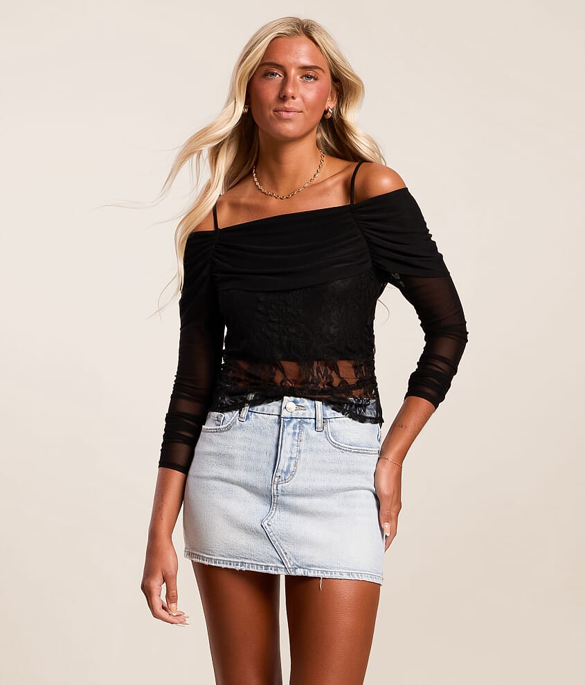 Cold Shoulder Lace Top