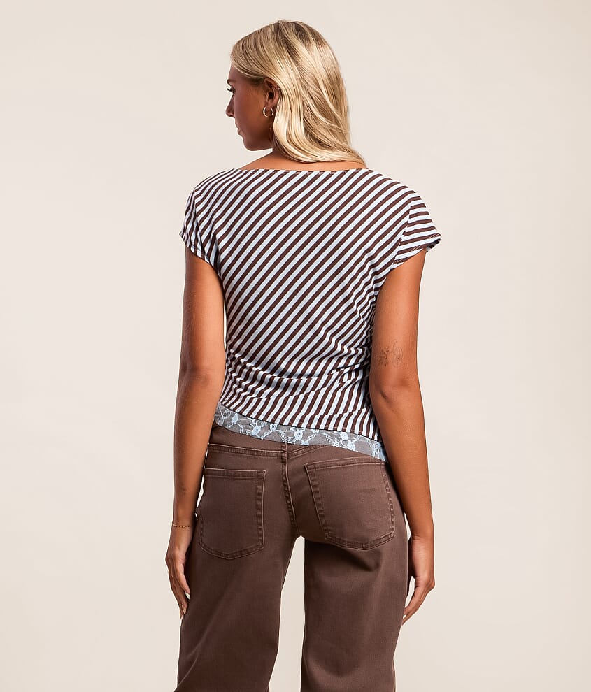 Striped Lace Top - thumbnail 2