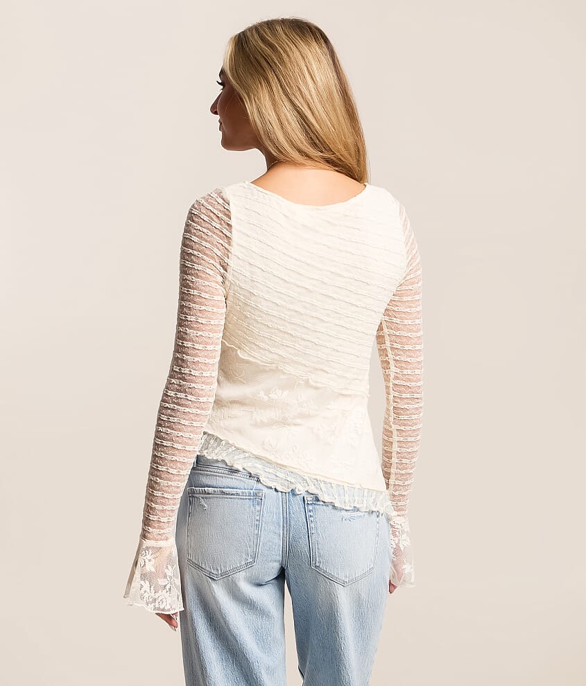 Asymmetrical Lace Top