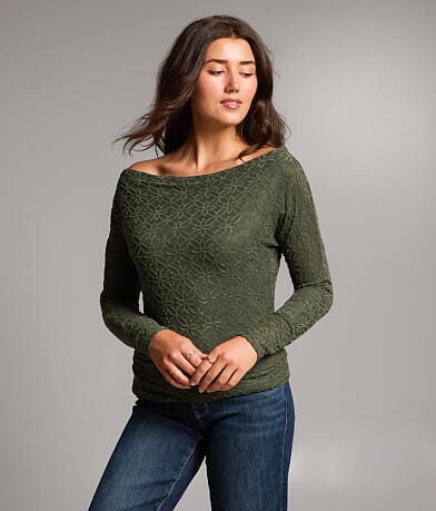 Textured Floral Knit Top thumbnail 2