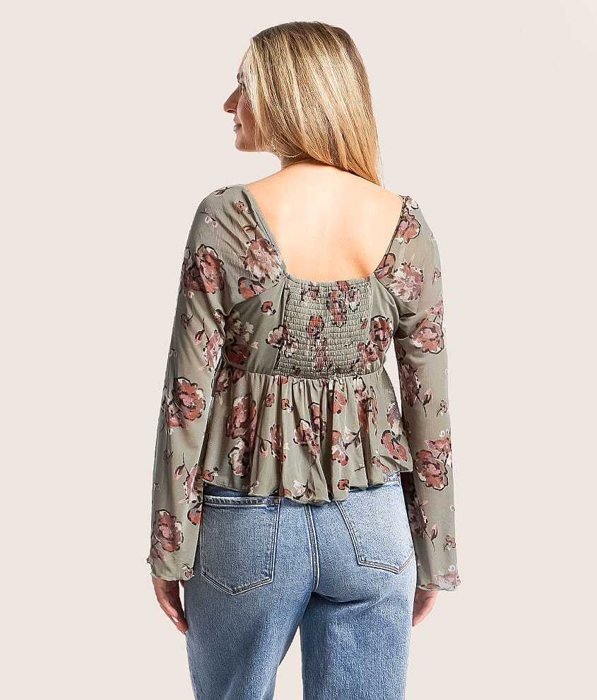 Floral Tiered Ruffle Top