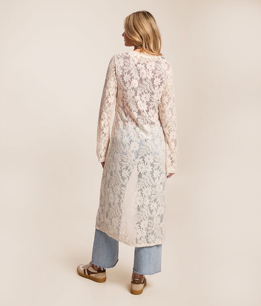 Floral Lace Duster Cardigan - thumbnail 3