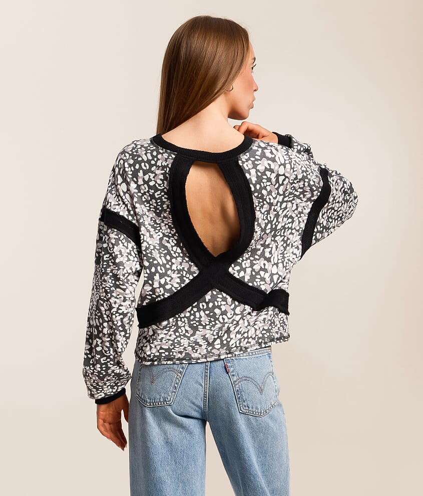 Cheetah Open Back Top