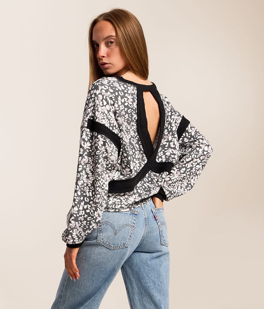 Cheetah Open Back Top
