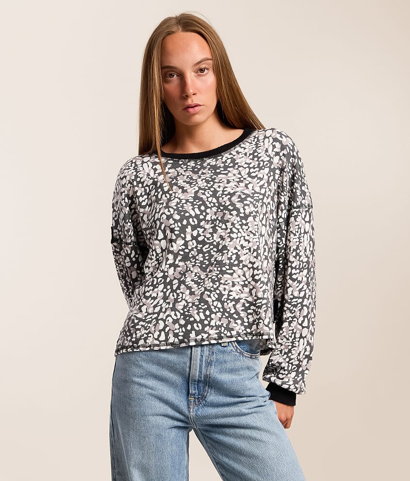 Cheetah Open Back Top