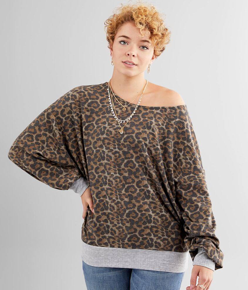 womens cheetah print tops