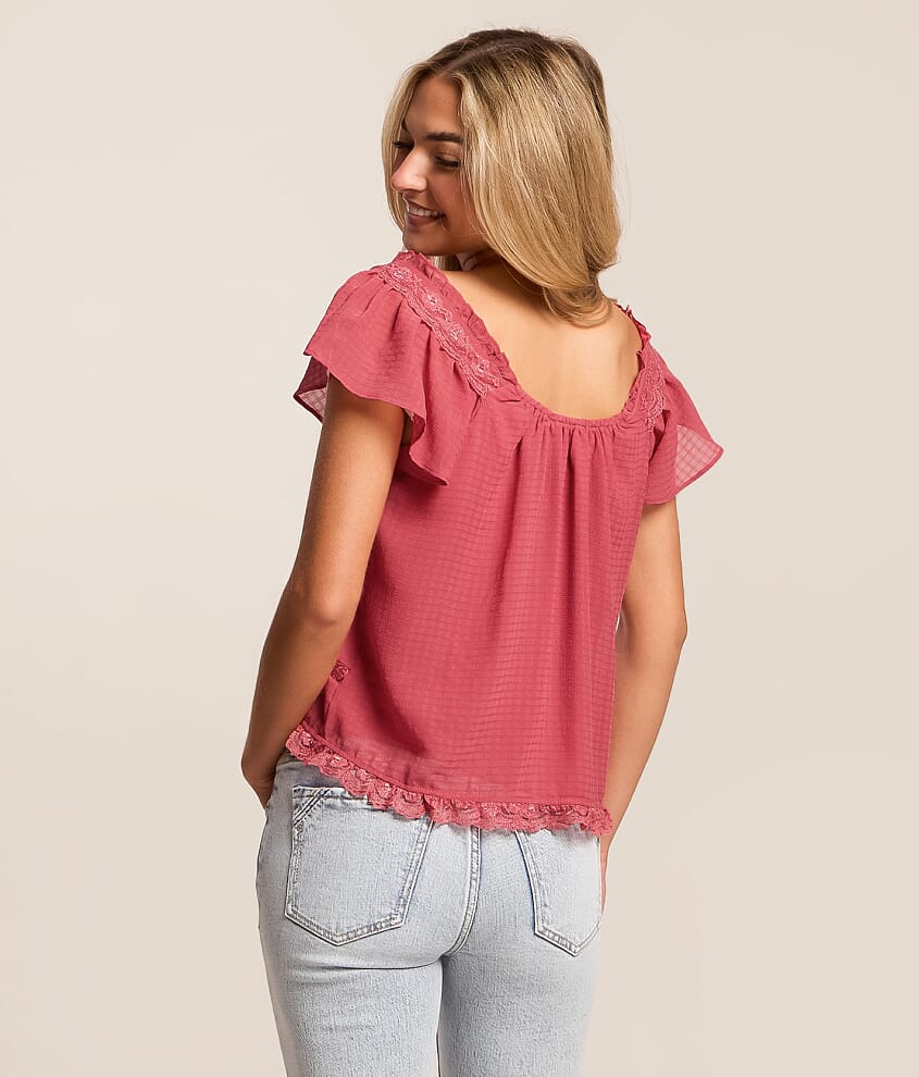 Textured Chiffon Ribbon Top - thumbnail 4