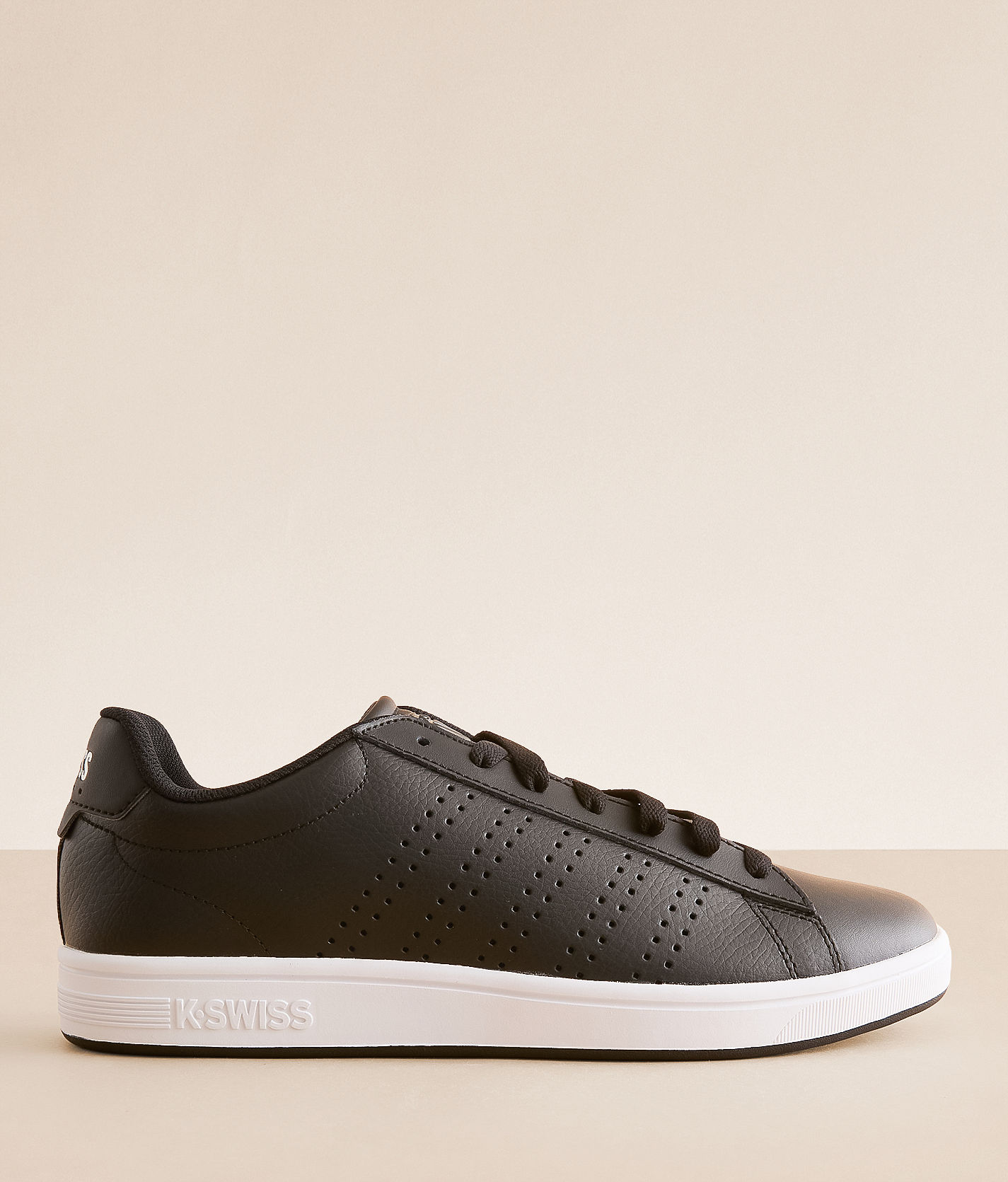 K-Swiss Court Base II Leather Sneaker - Men's Shoes in Black