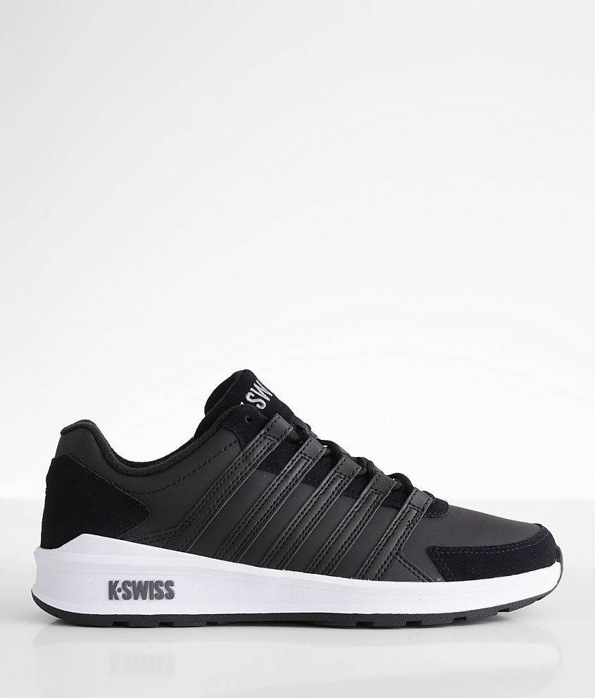 K-Swiss Vista Trainer Leather Sneaker - Men's Shoes in Black Smoke ...