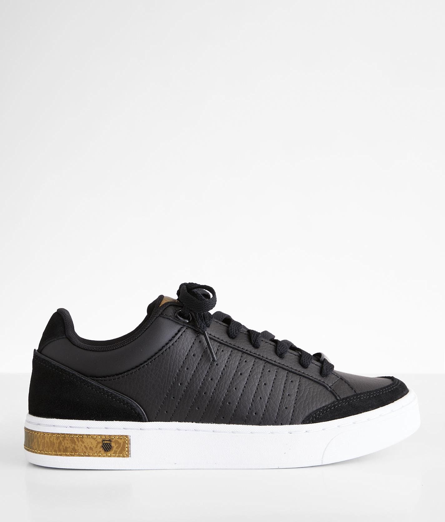 K swiss black on sale leather sneakers