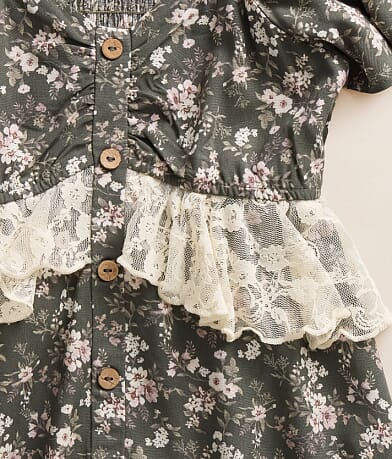 Girls - Ruffle Lace Floral Top thumbnail 3