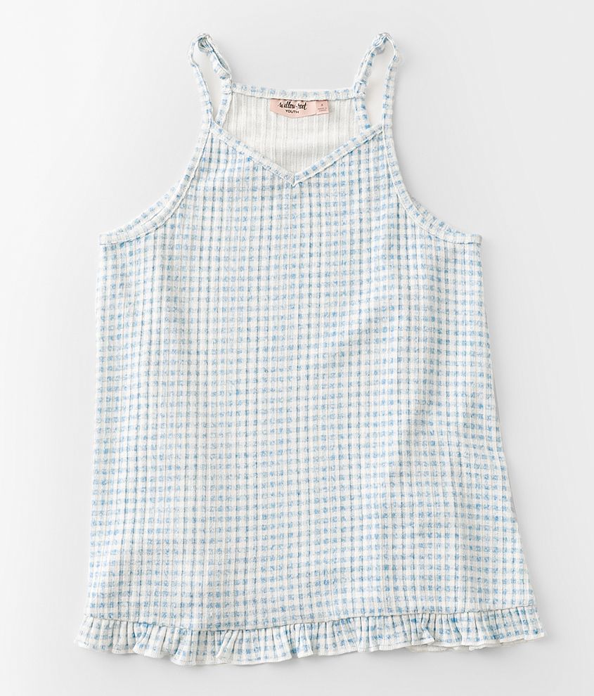 Girls - Willow &#38; Root Gingham Tank Top front view
