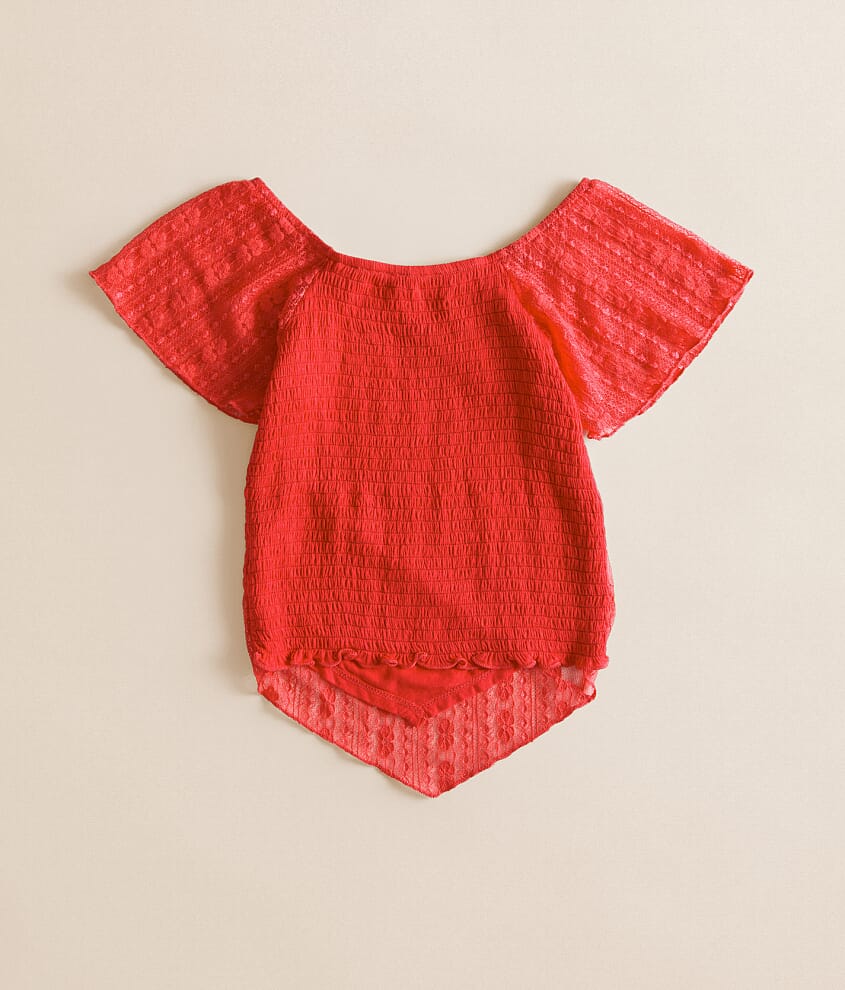 Girls - Pieced Lace Hanky Top