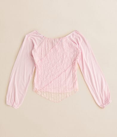 Willow & Root Girls - Lace Hanky Top front view