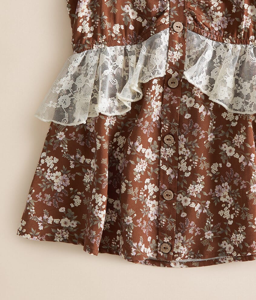 Girls - Floral Lace Top