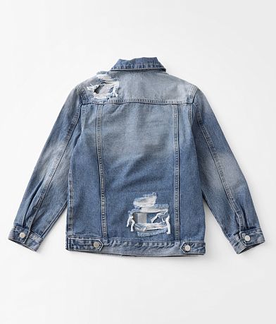 BKE Girls - Destructed Denim Jacket BACK