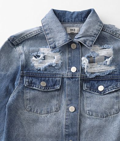 BKE Girls - Destructed Denim Jacket MISC_DETAIL_1