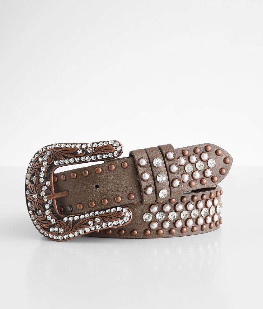 BKE Glitz Leather Belt front view